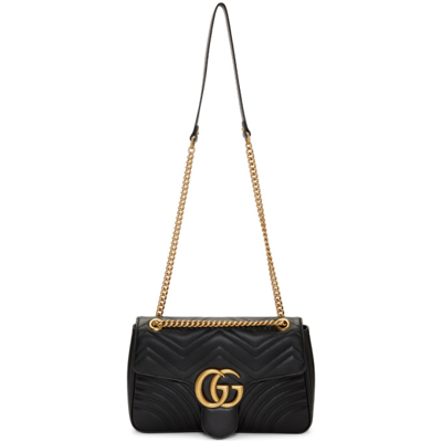 Gucci Black Medium Gg Marmont 2.0 Shoulder Bag
