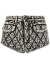 Diesel Diamond-quilted Hot-pants In Black