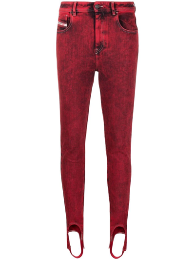 Diesel Cl-d-slandy-g Skinny Jeans In Rot
