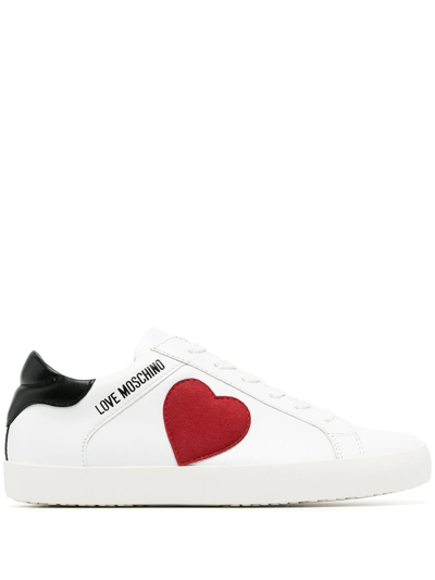 Love Moschino Heart-logo Low-top Sneakers In Multicolor