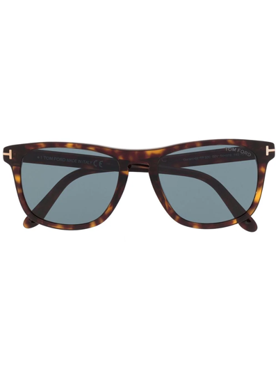 Tom Ford Tortoiseshell-effect Square Sunglasses In Brown