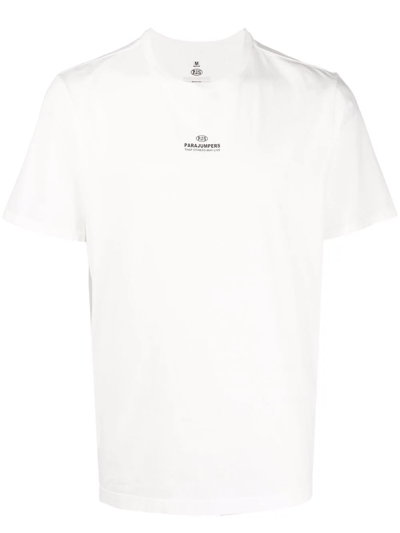 Parajumpers Logo-print Cotton T-shirt In White