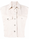 Isabel Marant Étoile Cream Cotton Denim Jacket In Nude
