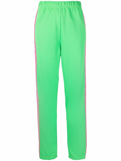 Chiara Ferragni Logo Tape High-waisted Track Pants In Green