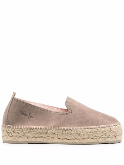 Manebi Slip-on Espadrille Shoes In W 1.9 Vintage Taupe