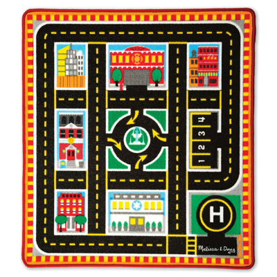 Melissa & Doug Kids'  Around The City Rescue Play Mat In Red