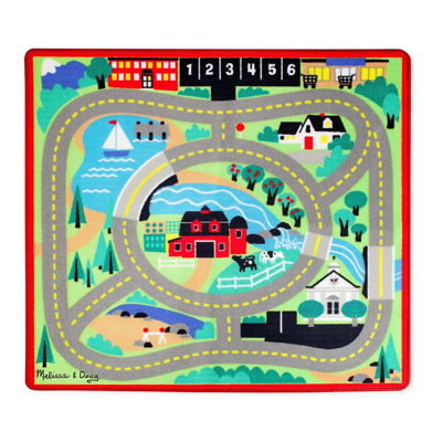 Melissa & Doug Kids' Around The Town Road Rug In Green