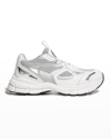 Axel Arigato Ab Marathon Metallic Mesh Net Runner Sneakers In White Silver