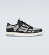 Amiri Skel-top Colour-block Leather Sneakers In Black Grey