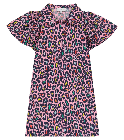 Marc Jacobs Kids' Leopard Printed Cotton Dress In Pink