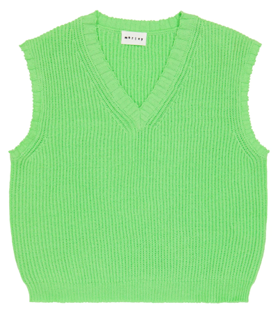 Morley Kids' Pelican Ribbed-knit Jumper Waistcoat In Apple