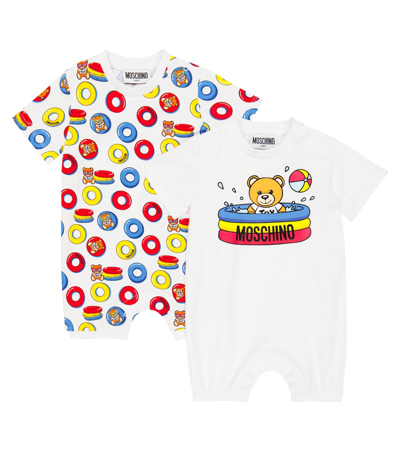 Moschino White Set For Baby Kids With Teddy Bears