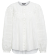 ISABEL MARANT GREGORIA COTTON AND SILK BLOUSE