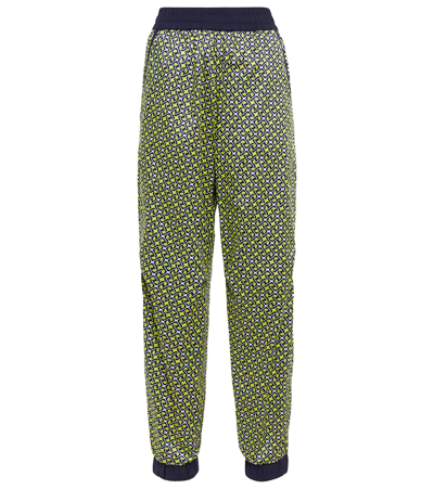 Moncler Lemon-print Track Trousers In Yellow