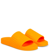 Bottega Veneta Intrecciato Logo-embossed Slides In Tangerine