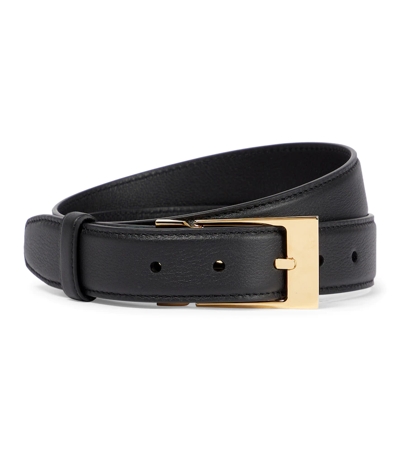 The Row Jewel Leather Belt In Black Shg