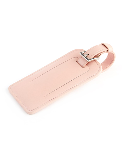 Royce New York Leather Luggage Tag With Silver Hardware