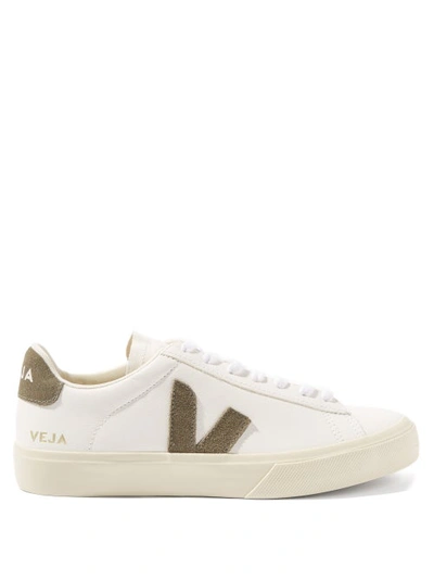 Veja Campo Suede-trimmed Leather Trainers In White