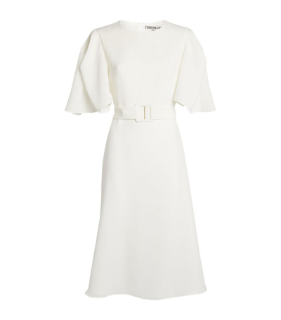 Edeline Lee Belted Mabel Midi Dress In Ivory