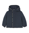 BURBERRY KIDS LOGO-TRIM HOODED JACKET