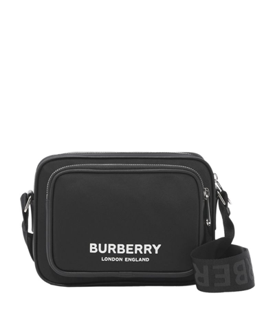 Burberry Econyl Logo Cross-body Bag In Black