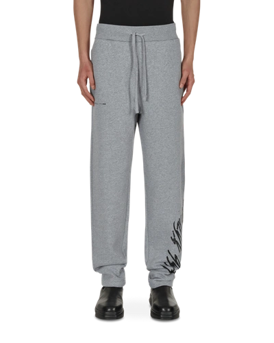 Alyx Script Sweatpants Grey In Multicolor