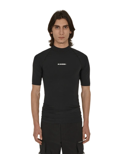 Jil Sander Logo Rash Guard In Black