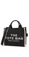 Marc Jacobs 'the Medium Tote' Black Tote Bag With Contrasting Logo Embroidery
