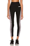 Versace Black & Blue Greca Signature Sport Leggings In Nero & Candy