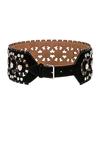 Alaïa Perforated & Studs Belt In Noir