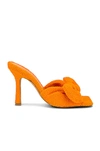 Bottega Veneta Easy Towel Bow Mule Sandals In Tangerine