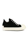 Rick Owens Drkshdw Porterville Lacing Low-cut Casual Shoes In Black & Milk
