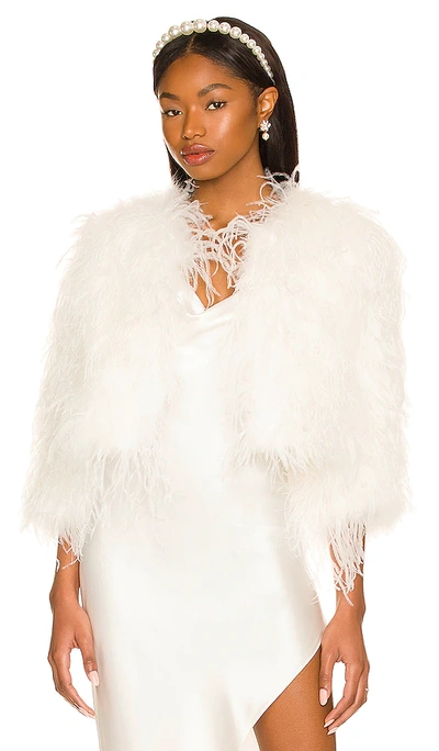 Bubish Dahlia Feather Jacket In White