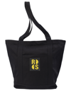 Raf Simons Black Smiley Edition Denim Tote Bag In Black