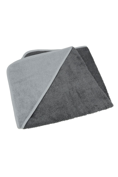 A&r Towels Baby/toddler Babiezz Medium Hooded Towel (graphite/anthracite Gray) (one Size) In Grey