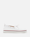 THOM BROWNE THOM BROWNE LEATHER BOAT SHOES,0003778200548220092