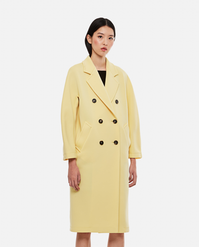 Max Mara 101801 Icon Coat In Jersey In Yellow