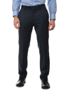 Tailorbyrd Men's Flat-front Wool Dress Pants In Denim Blue