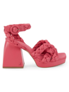 Circus By Sam Edelman Mable Womens Faux Leather Strappy Platform Sandals In Pink