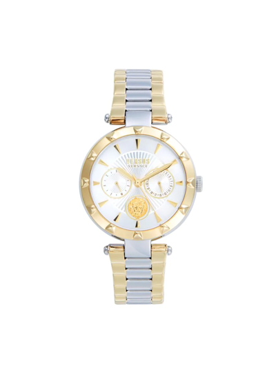 Versus Women's 36mm Two-tone Stainless Steel Chronograph Bracelet Watch In Silver