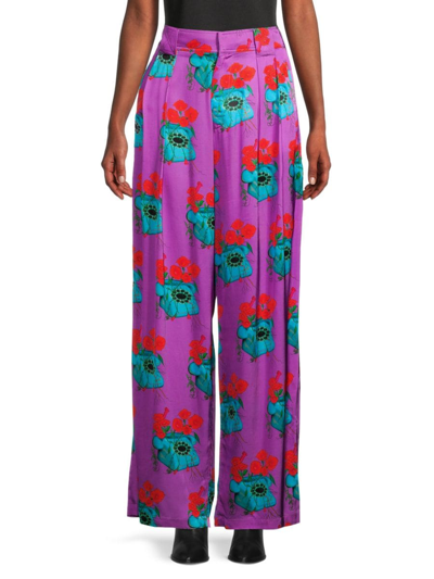 Opening Ceremony Women's Phone & Floral Wide-leg Pants In Pink