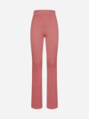 Gcds Lurex-knit High-waisted Trousers