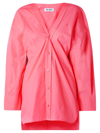 Attico Exaggerated Sleeve Button-down Mini Dress