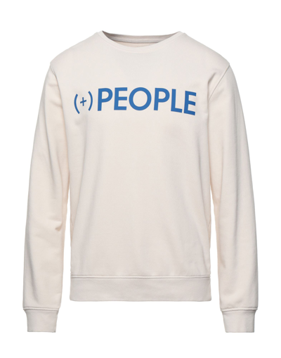 People (+)  Man Sweatshirt Ivory Size Xl Cotton, Polyester In White