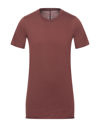 Rick Owens T-shirts In Brown