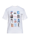 Rabanne Logo-print Gathered T-shirt In White
