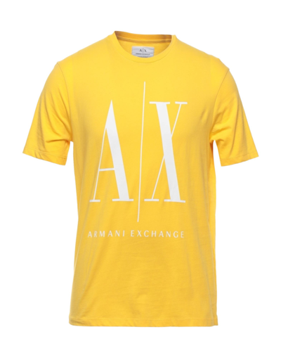 Armani Exchange T-shirts In Yellow