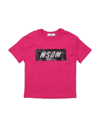 Msgm Kids' T-shirts In Fuchsia