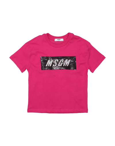 Msgm T-shirts In Fuchsia