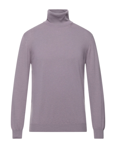 Alpha Studio Turtlenecks In Purple